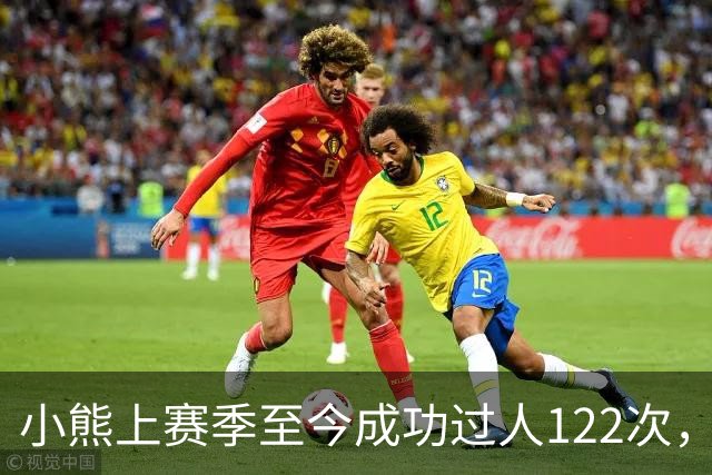 小熊上赛季至今成功过人122次，五大联赛同期最多